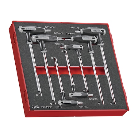 Teng Tools TEDTX7 - 7 Piece T Handle TX Key Set in EVA Tray TEDTX7